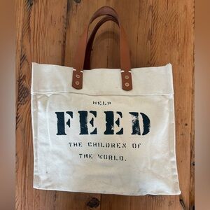 FEED the Children Leather Handle Market Tote